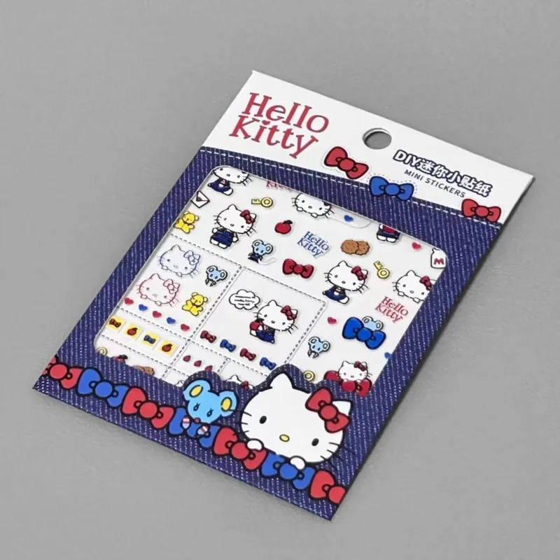 Hello Kitty lindo creativo kawaii pegatinas de uñas regalo de vacaciones personalidad anime que rodea pegatinas de decoración de dibujos animados al por mayor