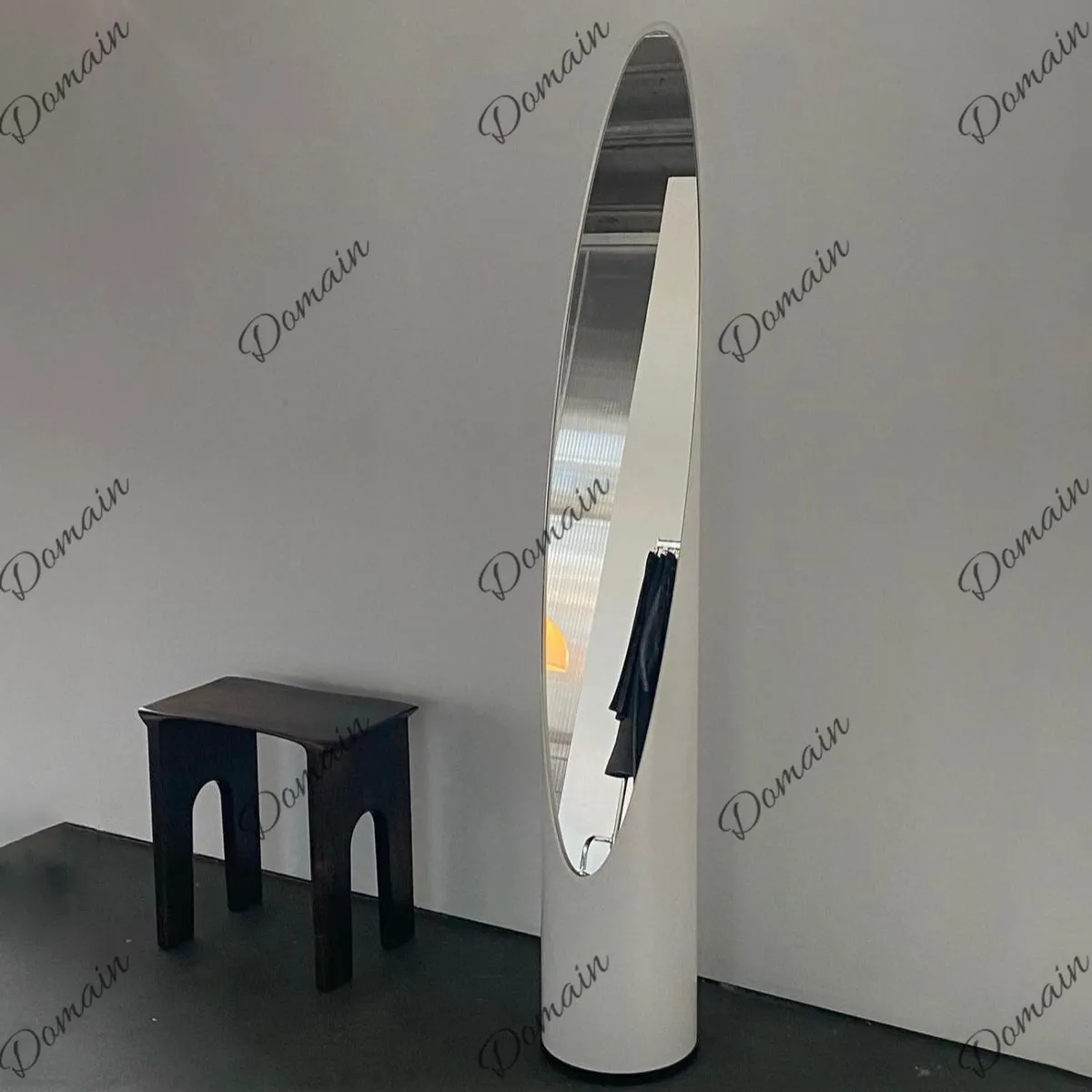 Lipstick mirror oval narrow long full body mirror cloakroom living room creative cylindrical floor mirror