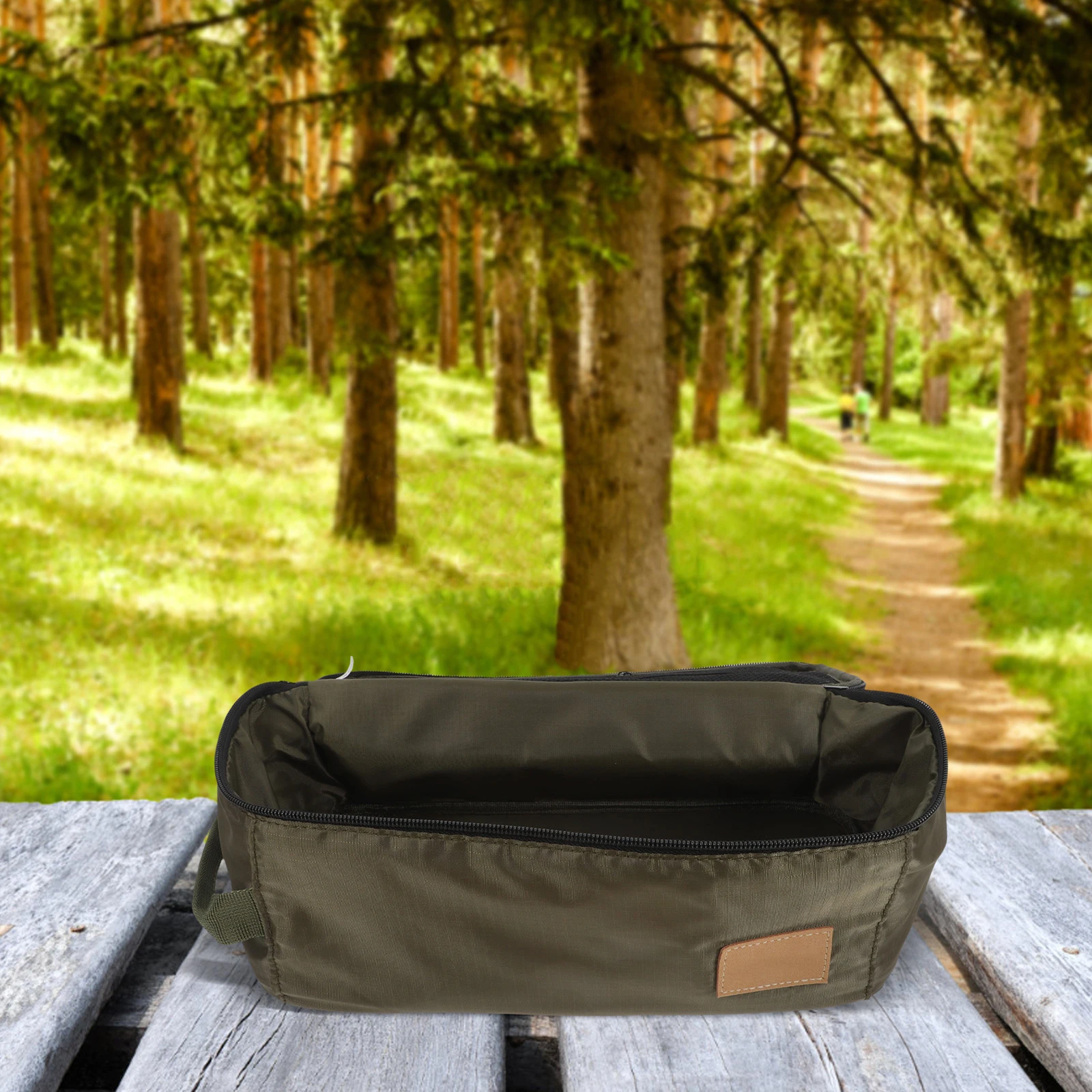 

Outdoor Picnic Tableware Camp Kitchen Bag Cooking Utensils Camping Cookware Plaid Fabric Equipment Storage Travel