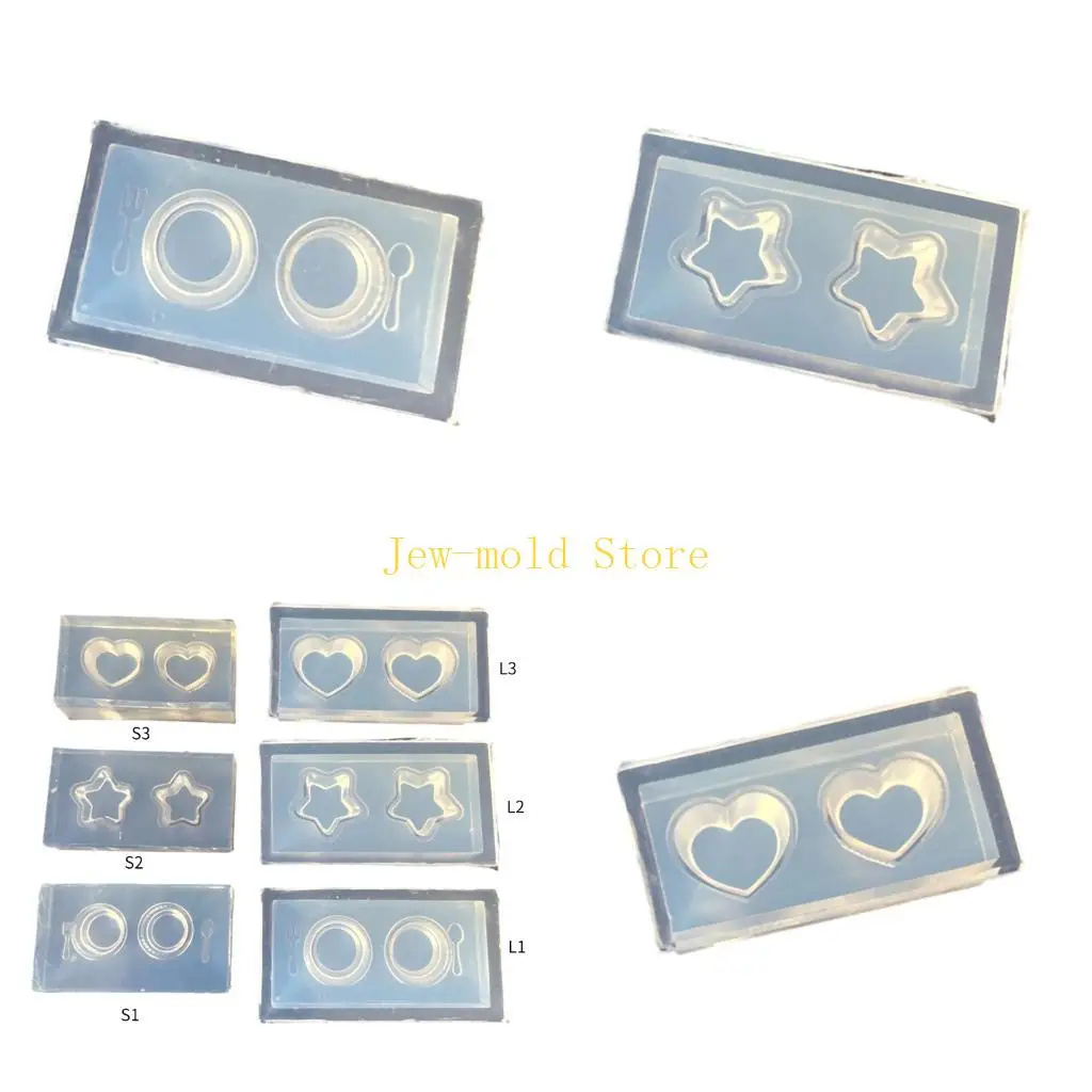 

C71B Silicone Mold Clay Fruit Plate Moulds Flexible Moulds Various Bowl for Creating Small Art and Handmade Crafts