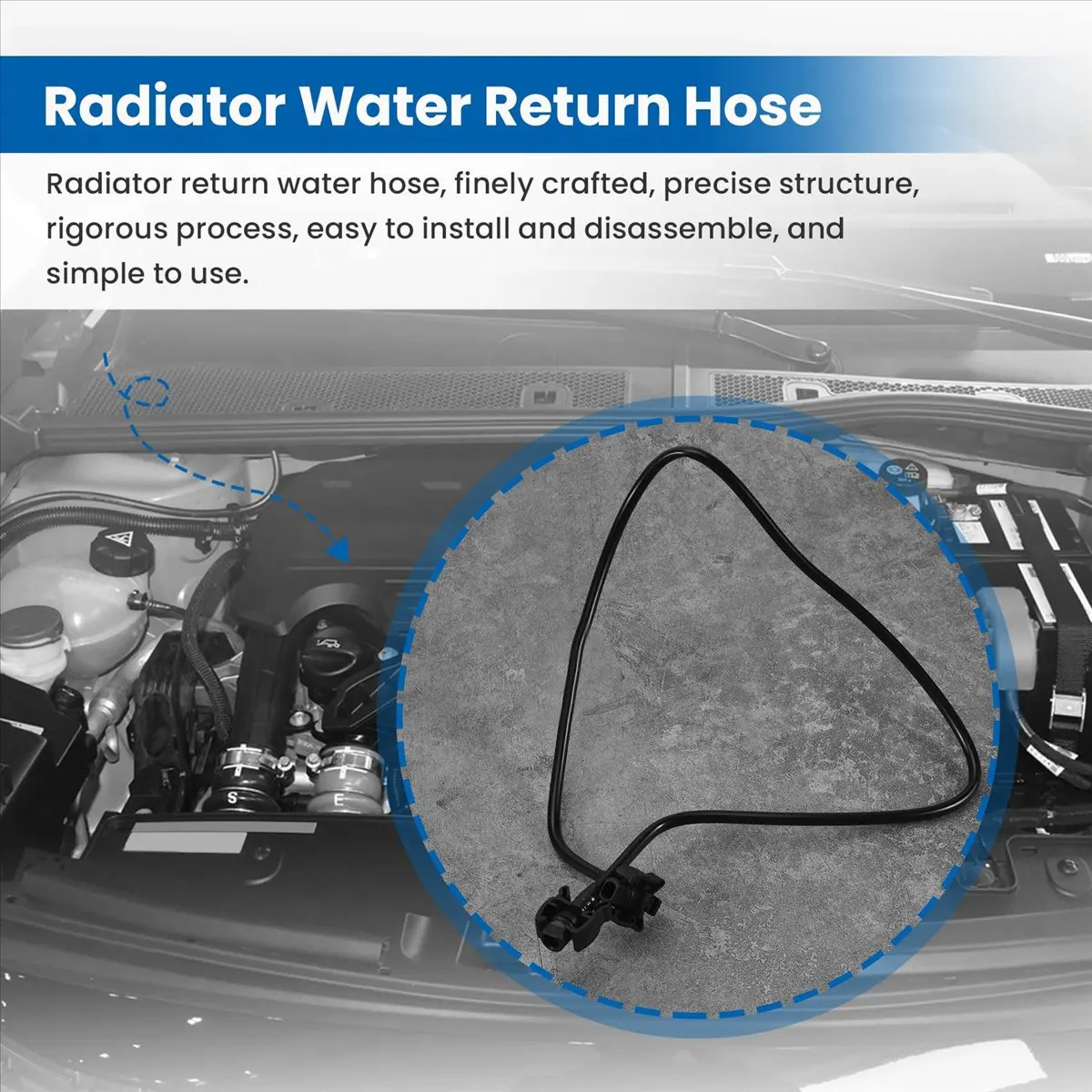 Super Sale Car Rubber Hose Radiator Water Return Pipe for Peugeot 2008/301 Citroen C3-XR/Elysee 9675977580