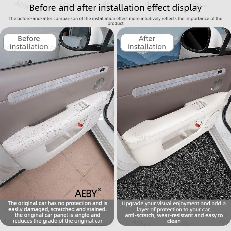 AEBY For IM Motors IM6 2026-2027 Door Armrest Panel Protector Anti Scratch Door Handle Cover Anti Kick Cover Plate Interior