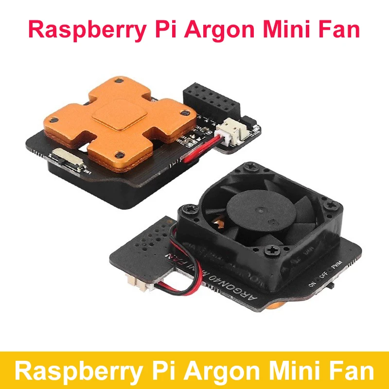 

Raspberry Pi Argon Mini Fan ON/OFF Switch PWM Controllable Cooler Built-in Heat Sink for Raspberry Pi 4B 3B 3B+