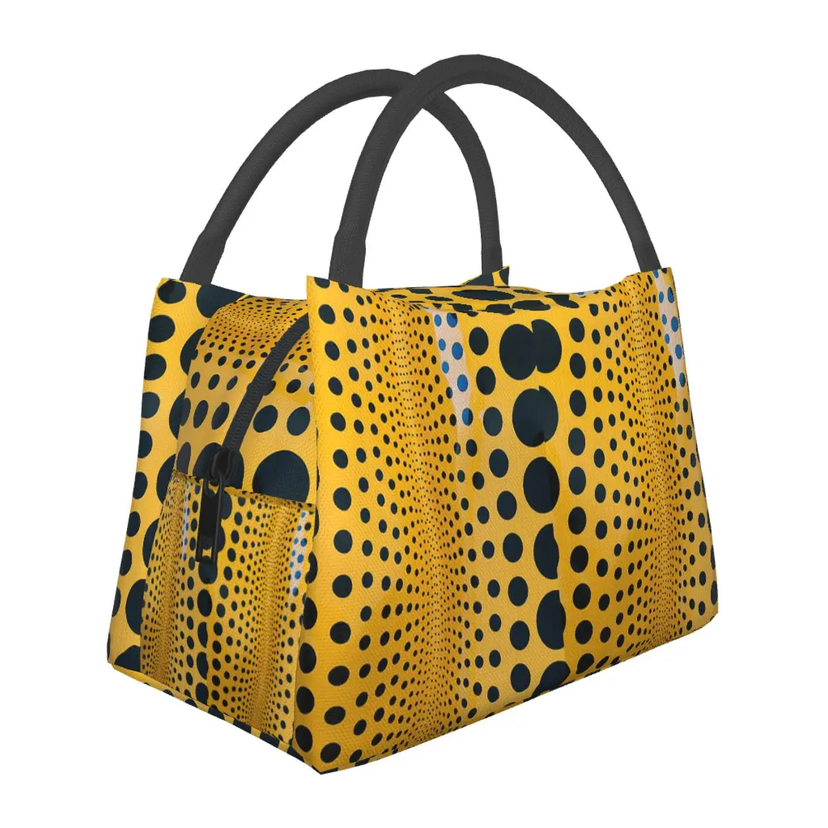 Yayoi Kusama Abstract Painting Insulated Lunch Bag for Women Children Portable Food Boxes Thermal Lunch Box Tote