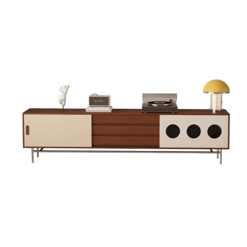 

Italian minimalist solid wood TV cabinet household small apartment living room Bauhaus TV cabinet designer storage TV cabinet