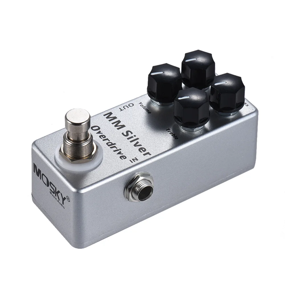 MOSKY MM OVERDRIVE Guitar Effects Pedal Overdrive 4 Modes Effector Pedalboard Silver For Effects Processors Tremolo Sound Mixer