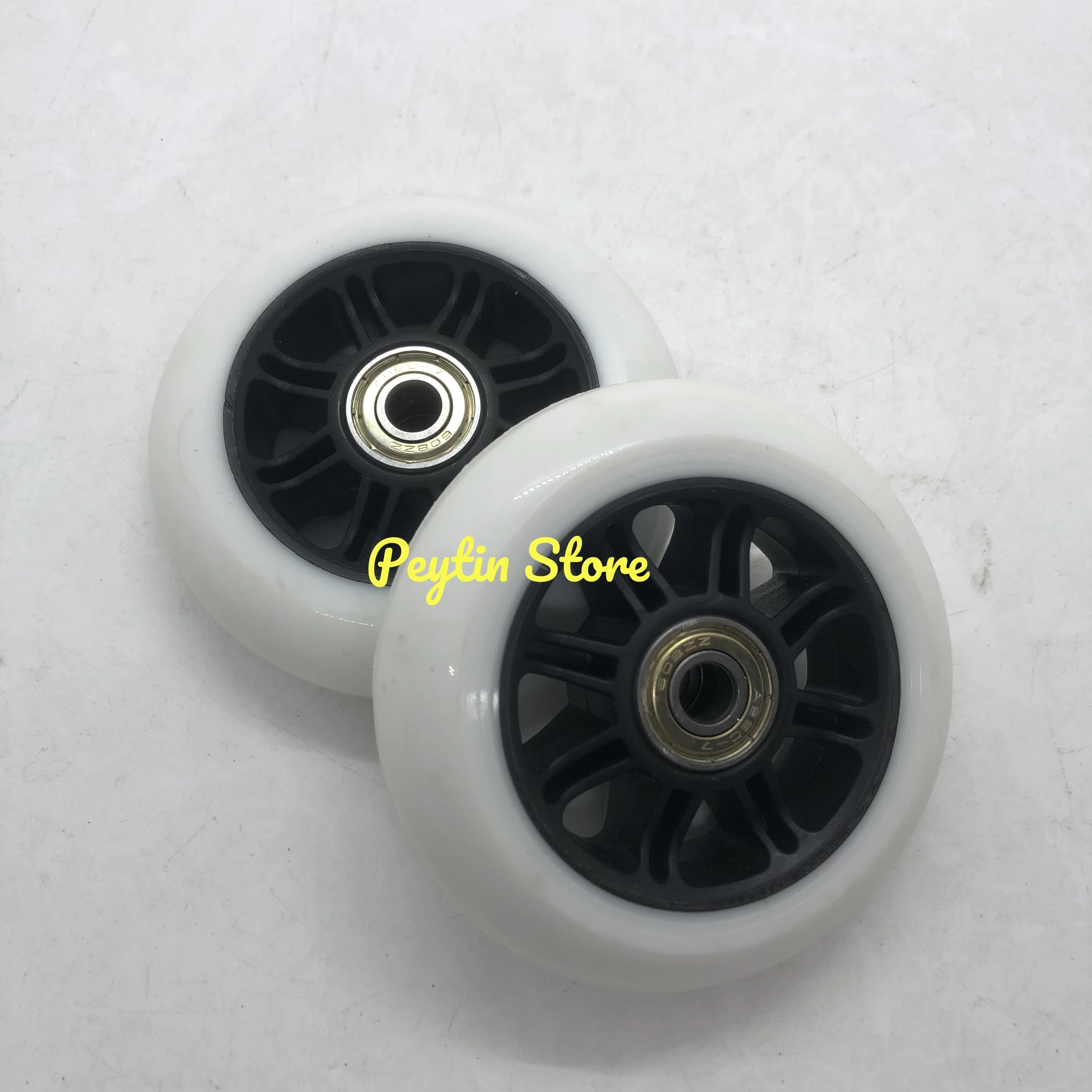 

2Pcs 90mm Diameter x 24mm Wheel Width x 6/8/10mm Bearing Inner Diameter Silent Wheel Shopping Cart Handcart Casters