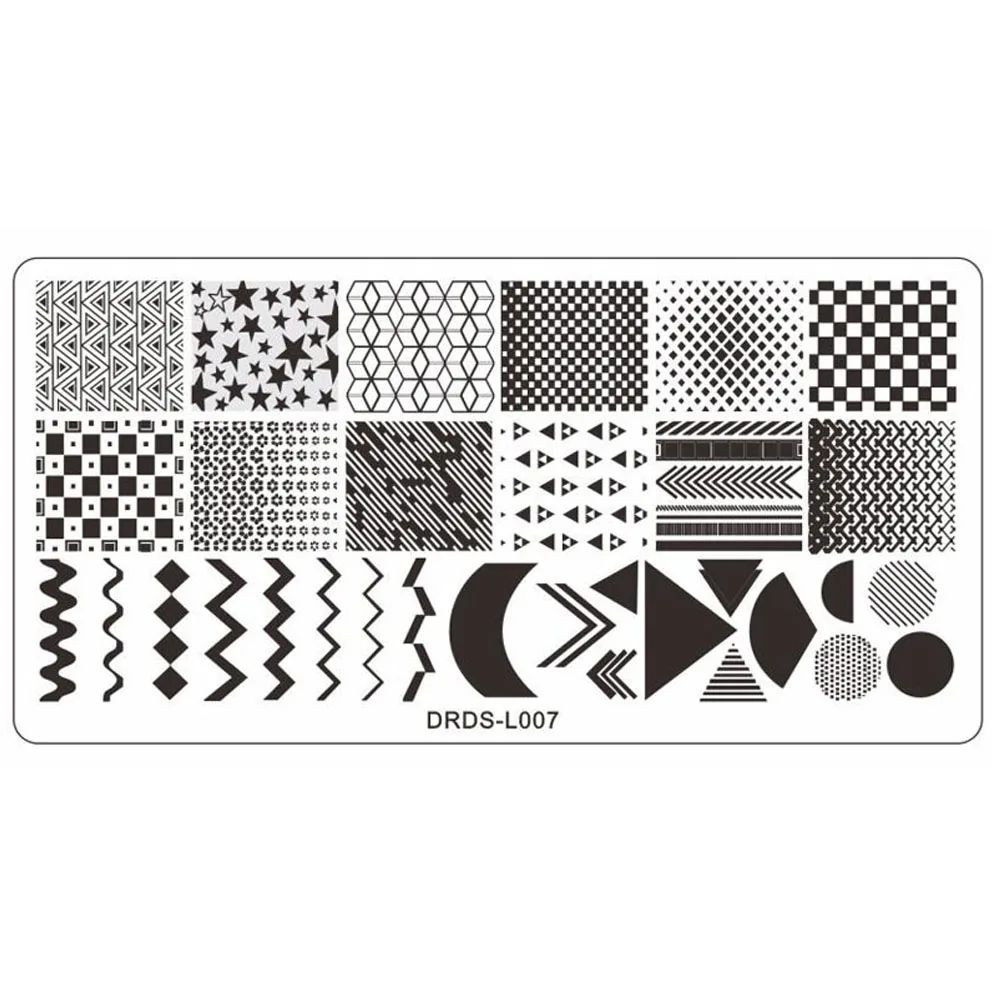 

1pc 12*6cm Nail Art Water Wave Stamp Stamping Plates Ripple Wave Pattern Template Plates Nail Template Transfer Nails Tool J34#