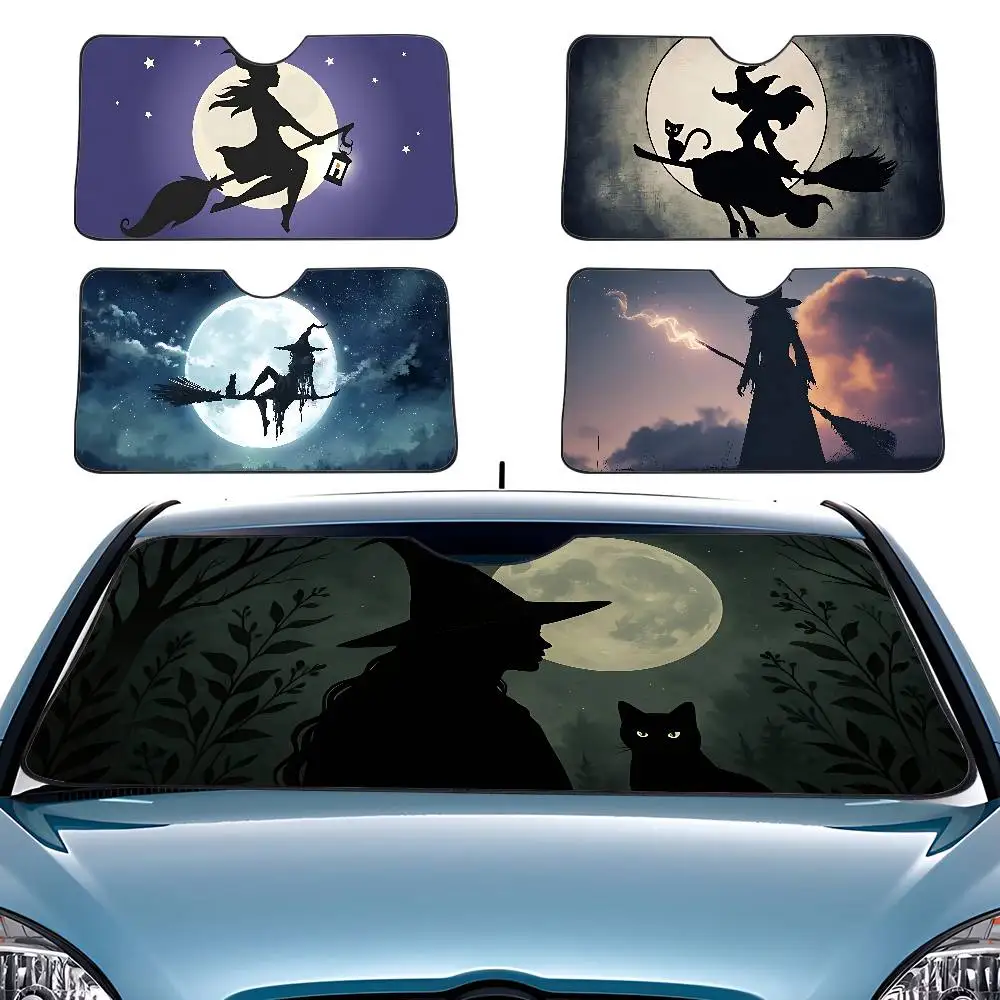 Mysterious Witch Style Car SunShade Windscreen Cover Shade Car SunShade UV Rays Car Sun Visor Protector