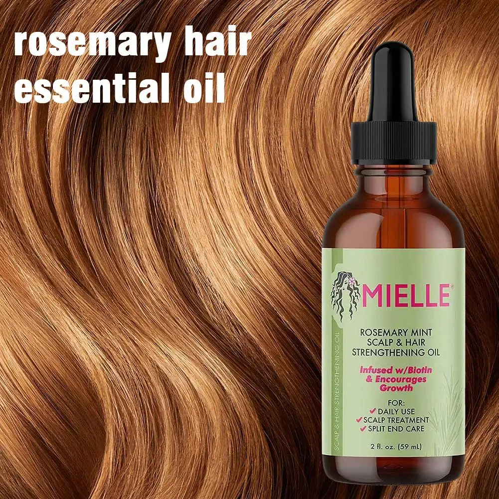 59ml Mielle Rosemary Mint Strengthening Hair Oil Effectively Improves Hair Quality Controls Scalp Oil Refreshing And Non-greasy