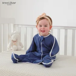 Insular Newborn Baby Girl Boy Anti-Startle Sleeping Bag Cotton Baby Wrap Receiving Swaddling Blanket Infant Sleepsacks