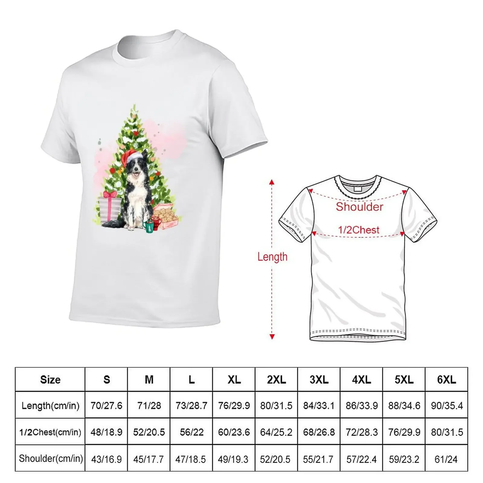 Border Collie Christmas: Border Collie With Christmas Tree And Gifts T-Shirt new gifts and t-shirts clothes shirts men graphic