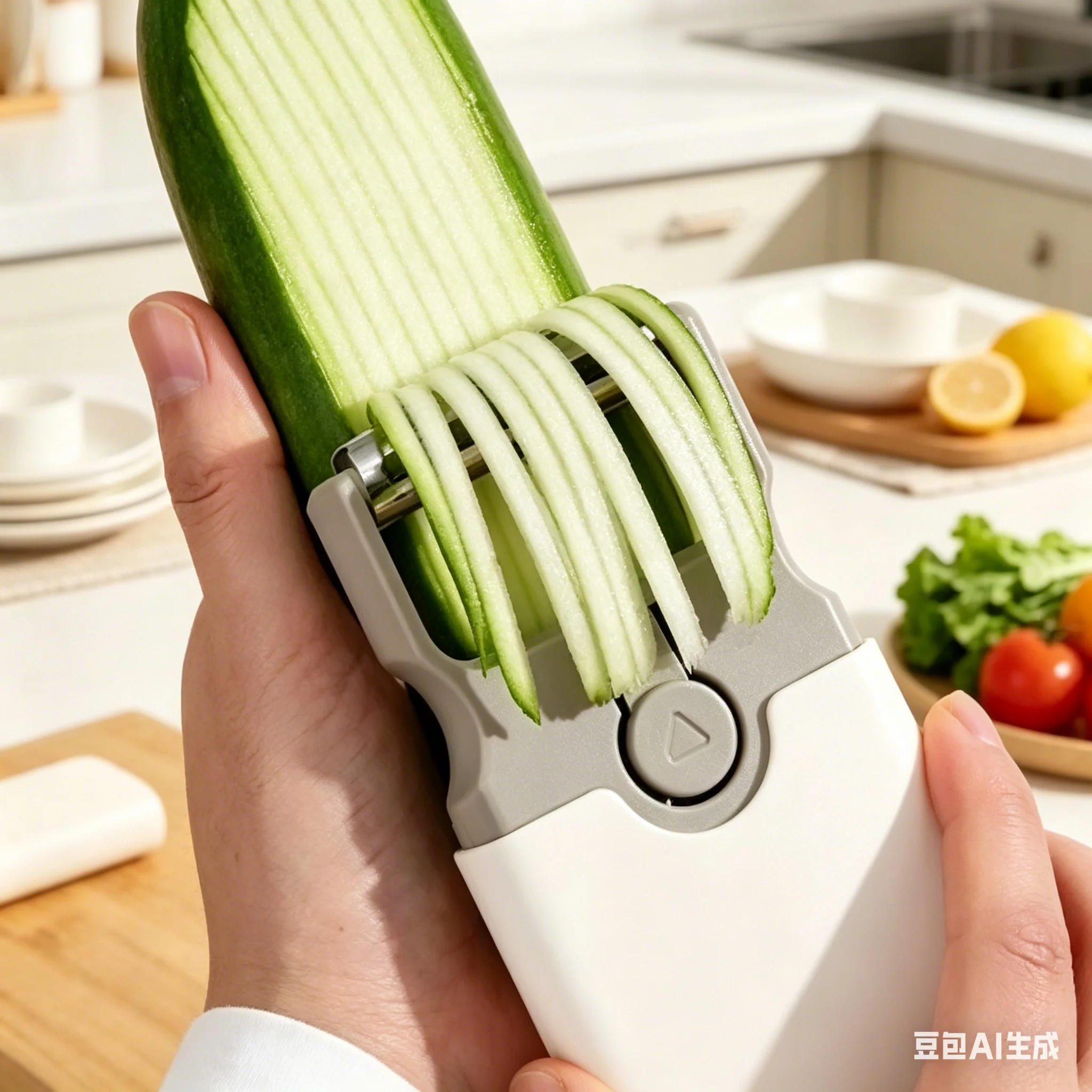 Multifunctional Vegetable Grater Peeler Wavy Cutter, Minimalist & Stylish with Cover, Easy to Organize