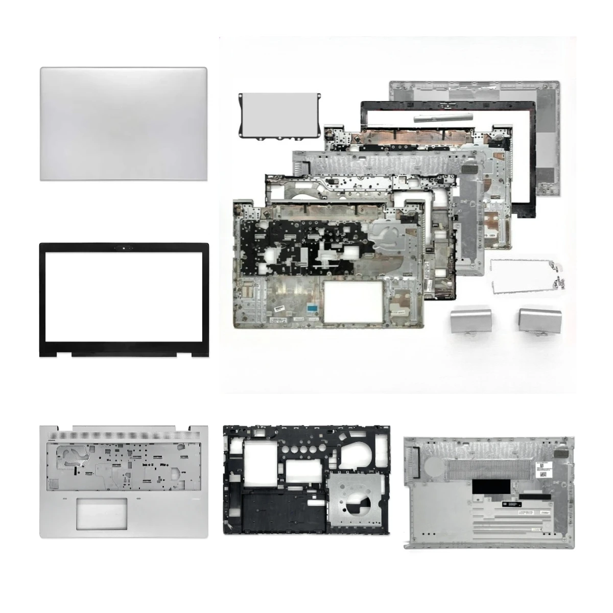 Compatible with ProBook 650 G5 and 655 G5 Series Laptops: LCD Top Cover, Screen Bezel, Palm Rest, Bottom Base, Keyboard Hinge