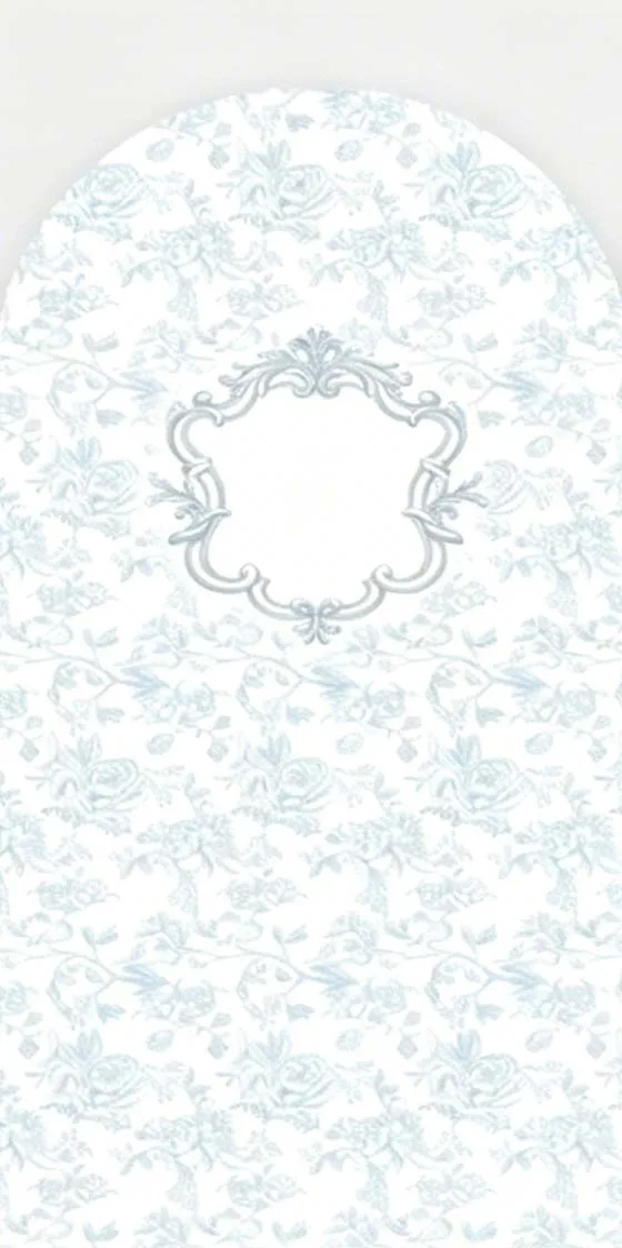 Custom 2-Side Blue Floral Baby Shower Arch Backdrop Cover God Bless Baptism First Communion Party Decor Backdrop Photo
