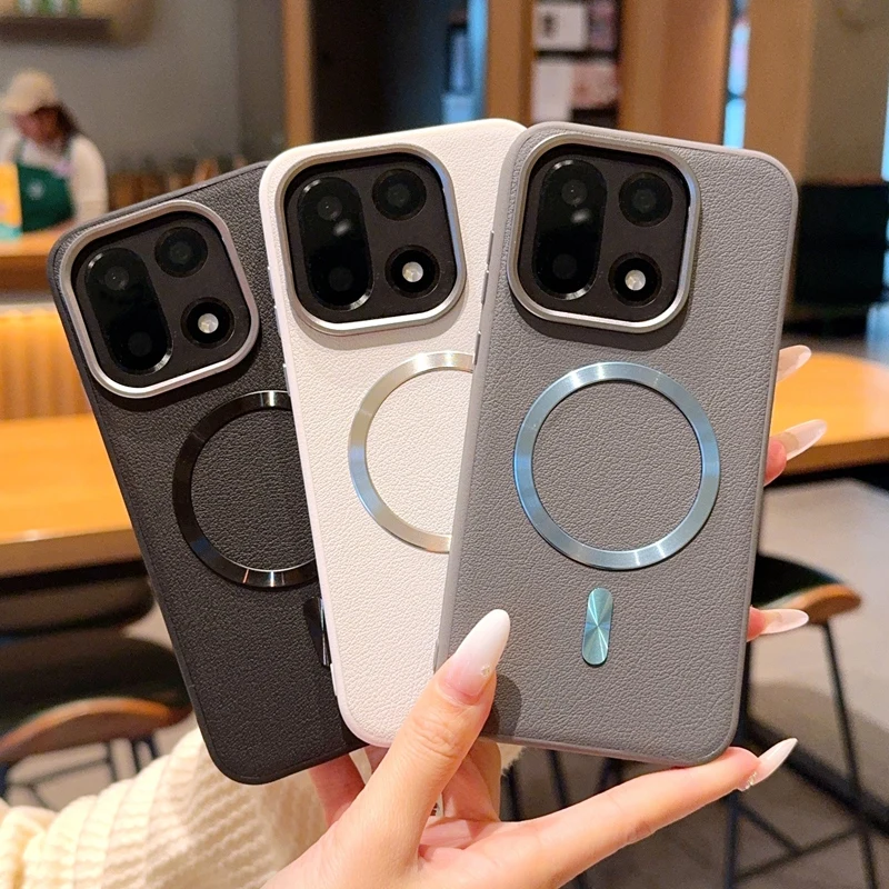 

Fashion Phone Case For OnePlus 15 Magnetic Wireless Charger Protective PC Hard Shell Shockproof Back Cover