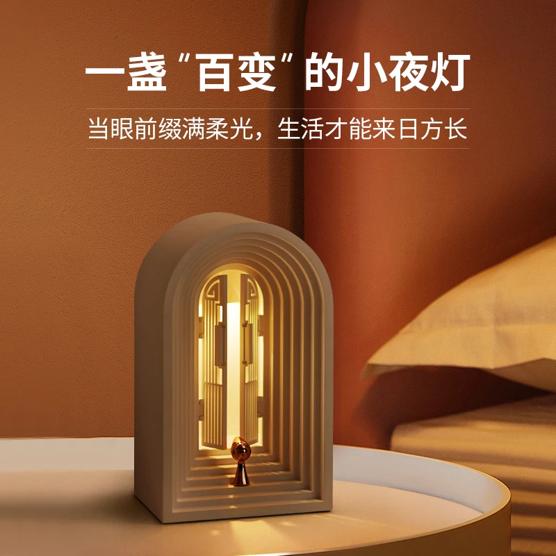 

Nordic night light bedroom sleep wireless bluetooth audio retro desktop ornament bedside lamp female birthday gift