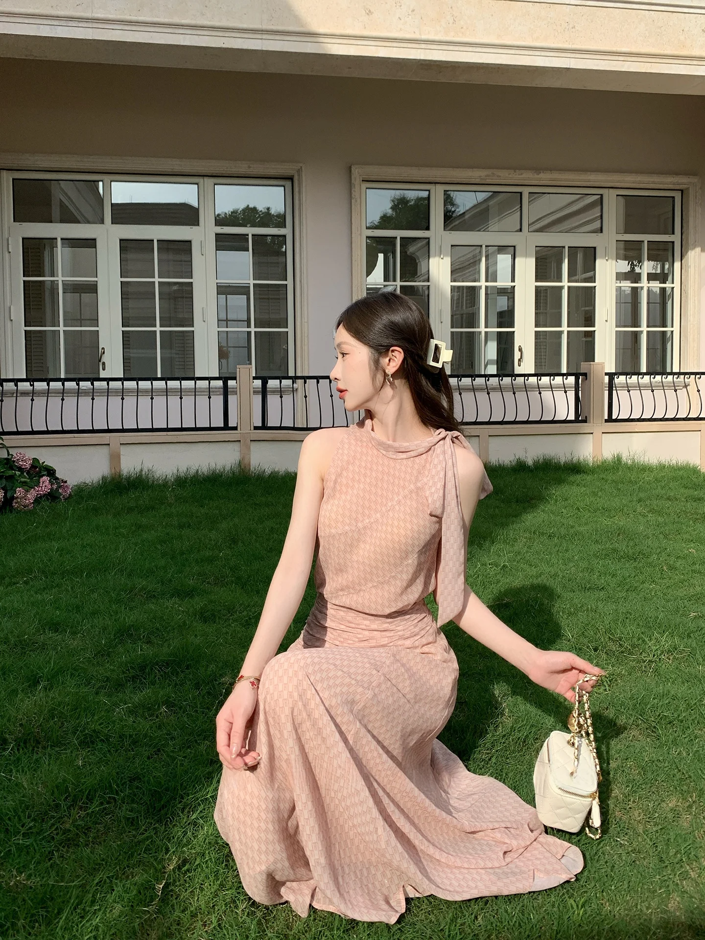 

Летний комплект из топа с цветочным принтом и юбки А-силуэта, женский повседневный модный наряд из полиэфирного волокна.