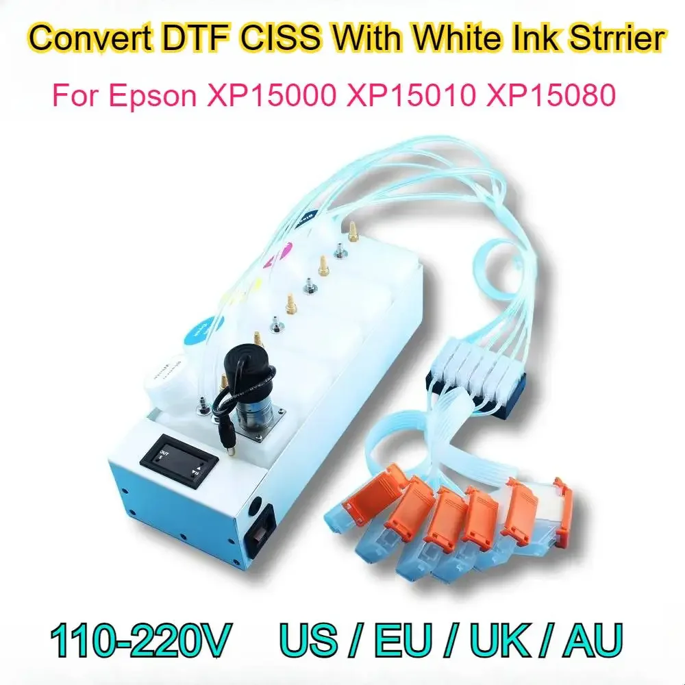 

XP15000 CISS DTF Ink Supply System Modify XP-15000 DTF Machine Parts With White Ink Strrier For Epson XP15000 CISS Convert Kit