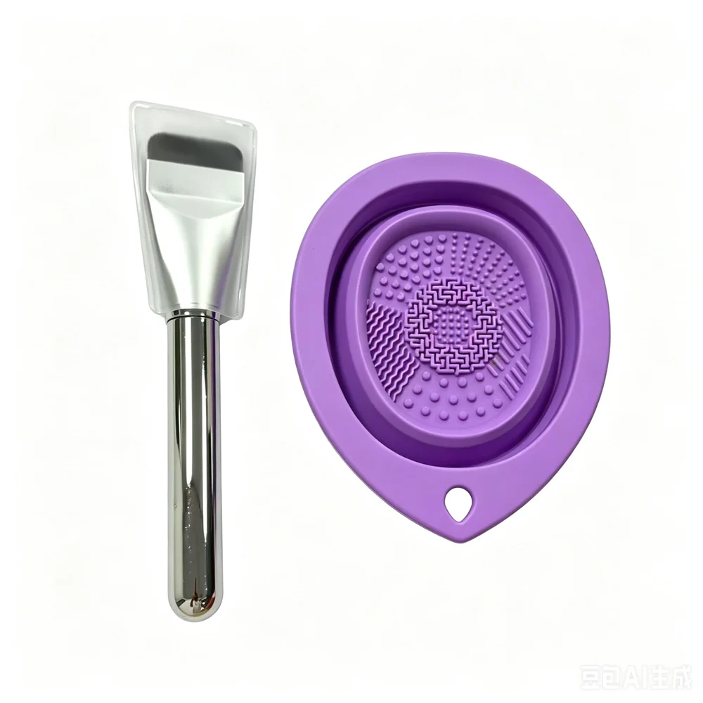 vvocci Powder Puff That Doesn't Absorb Powder One-piece Foundation Brush Cleaning Bowl Beauty Tools