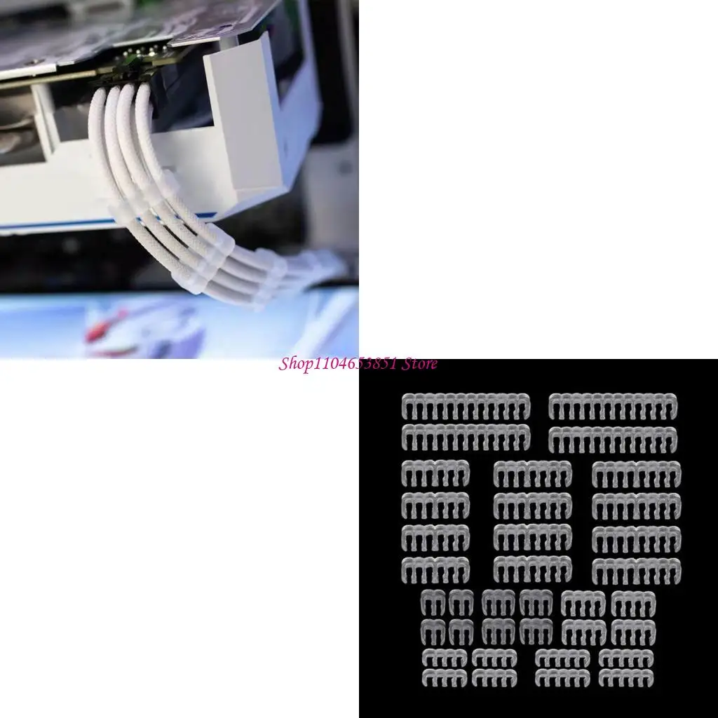 Cable Combs Premium ABS Cable Management Clips Set Of 36 For Organized Computer Wiring