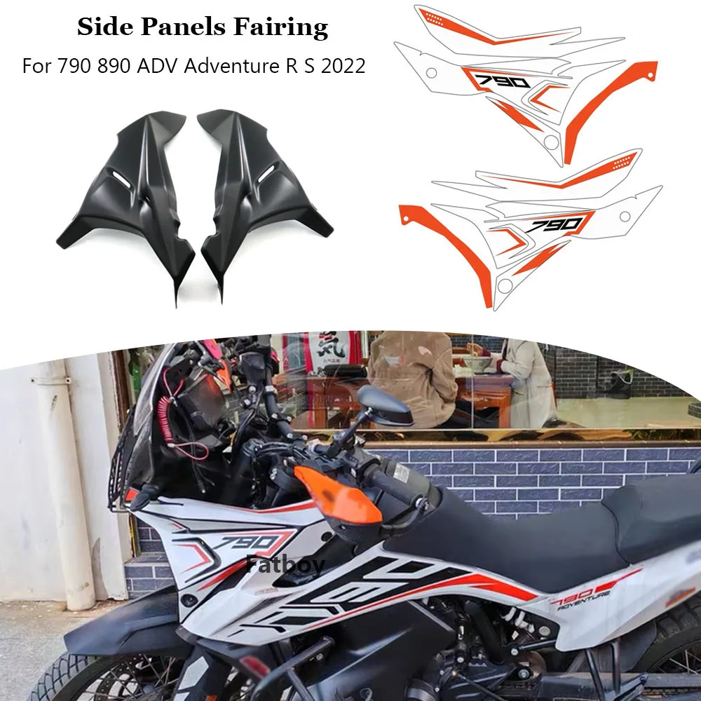 Motorcycle Front Fairing Side Panels Wind Deflector Windscreen Plate Cover For 790 890 ADV Adventure RS 2022 and Before Year