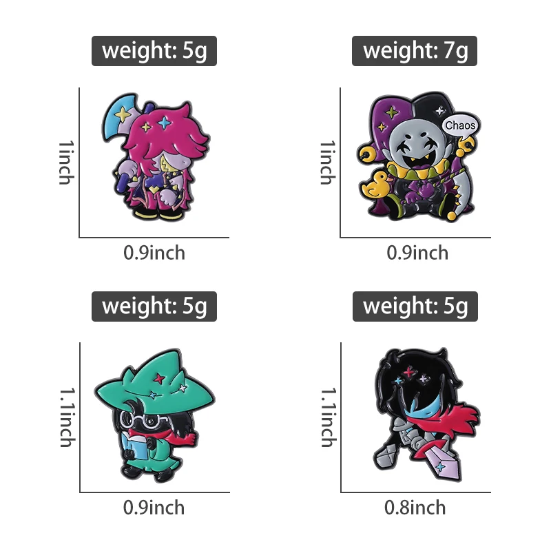 Character Holding Axe Sword Enamel Pins The Joker And The Magician Reading A Book Brooches Lapel Backpack Badges Jewelry Gift