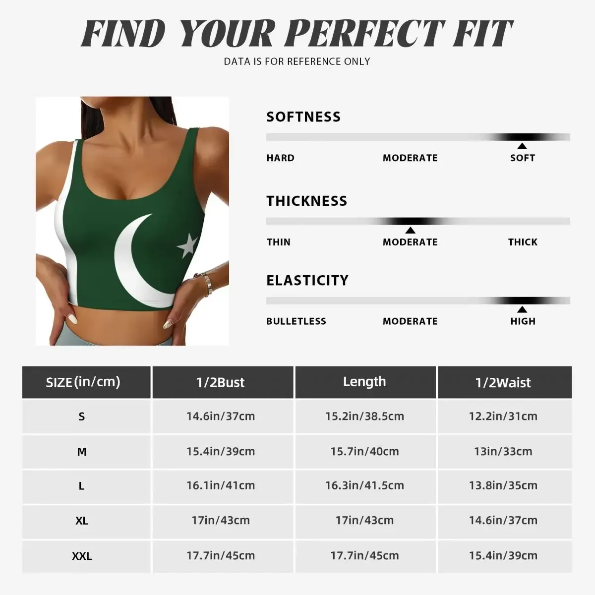 ヨガベスト女性ジムスポーツクロップトップスパキスタン国旗ストリートワークアウト通気性タンクトップ女性