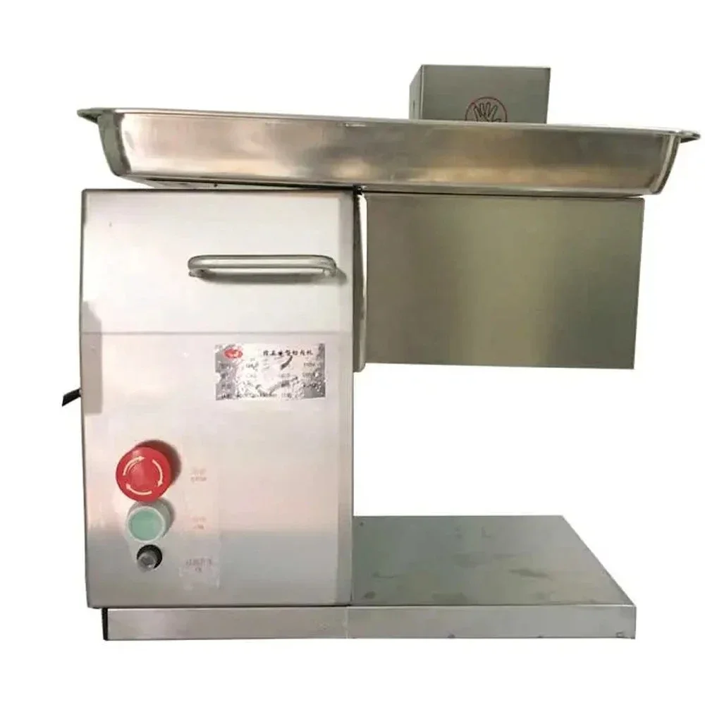 Commercial meat cutter 250kg/h Electric frozen meat slicer Stainless steel bacon cutter 2.5/3/4/5/6/7/8mm thickness