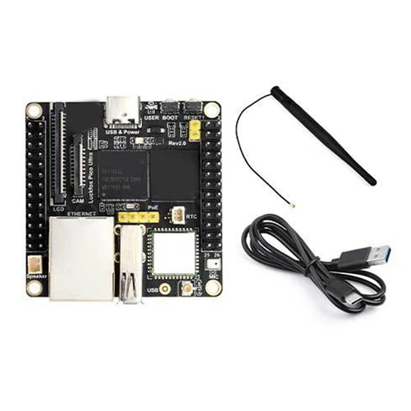 BNVN-para Luckfox Pico Ultra Placa de desarrollo RV1106 Micro Linux placa base, 8GB EMMC con WIFI-con POE