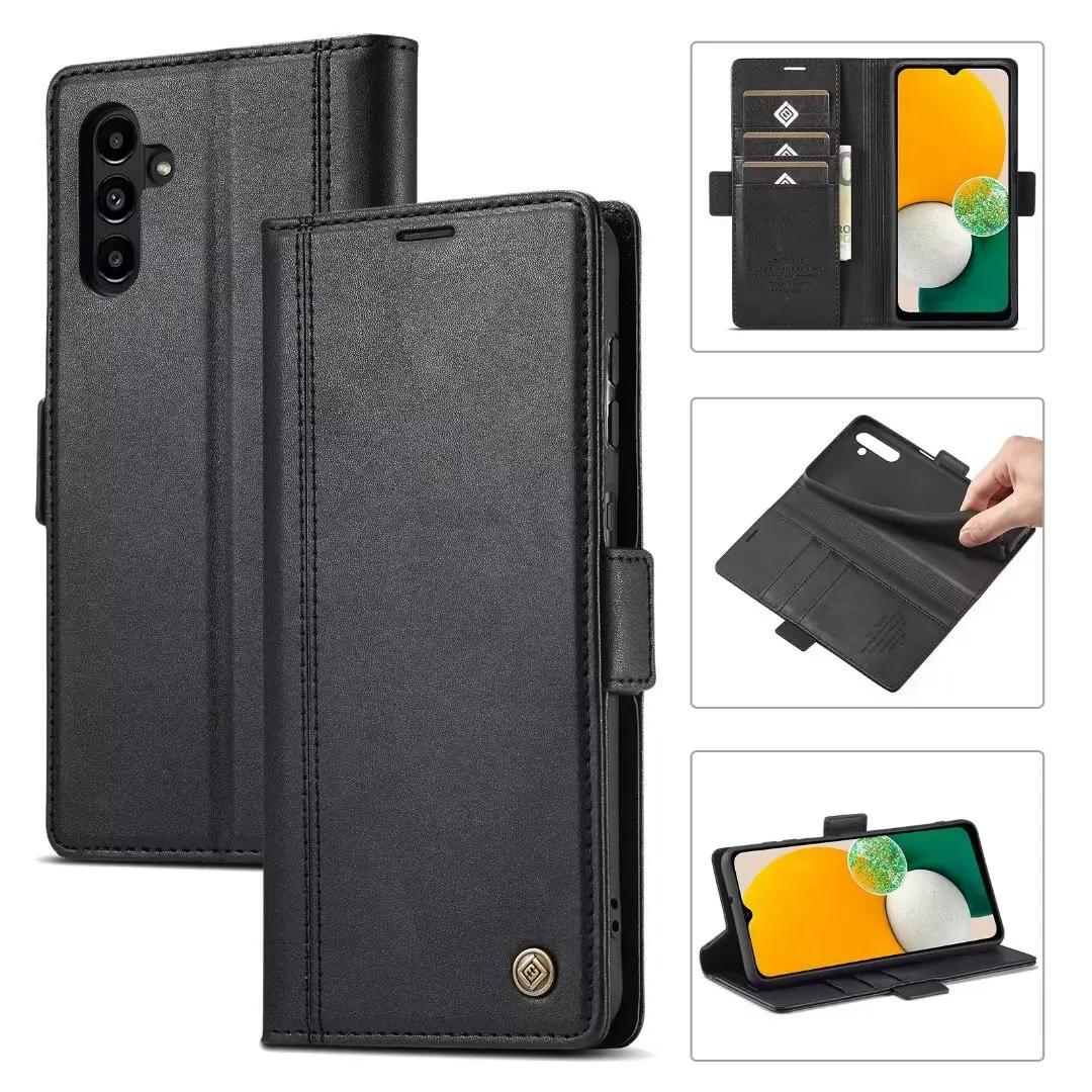 PU Leather Wallet Flip Folio Case Cover with Magnetic Closure Stand Card Slots for iPhone 15 Utra 15 Pro Max 14 Pro 13 12 11