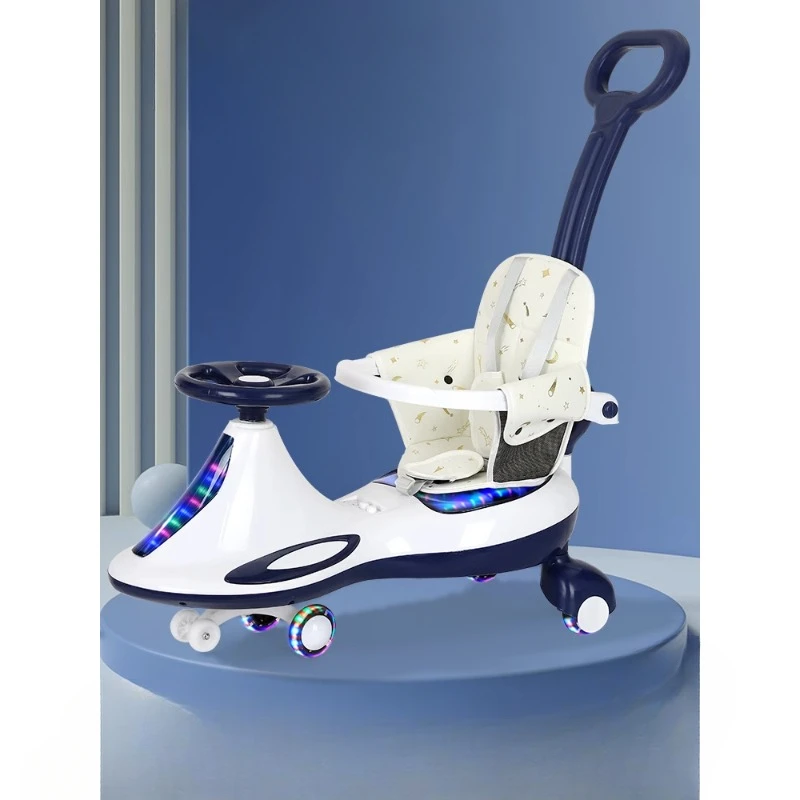 

Hand-pushed twist cart Children 1-3 years old Anti-rollover Adults can sit in the baby yo-yo cart