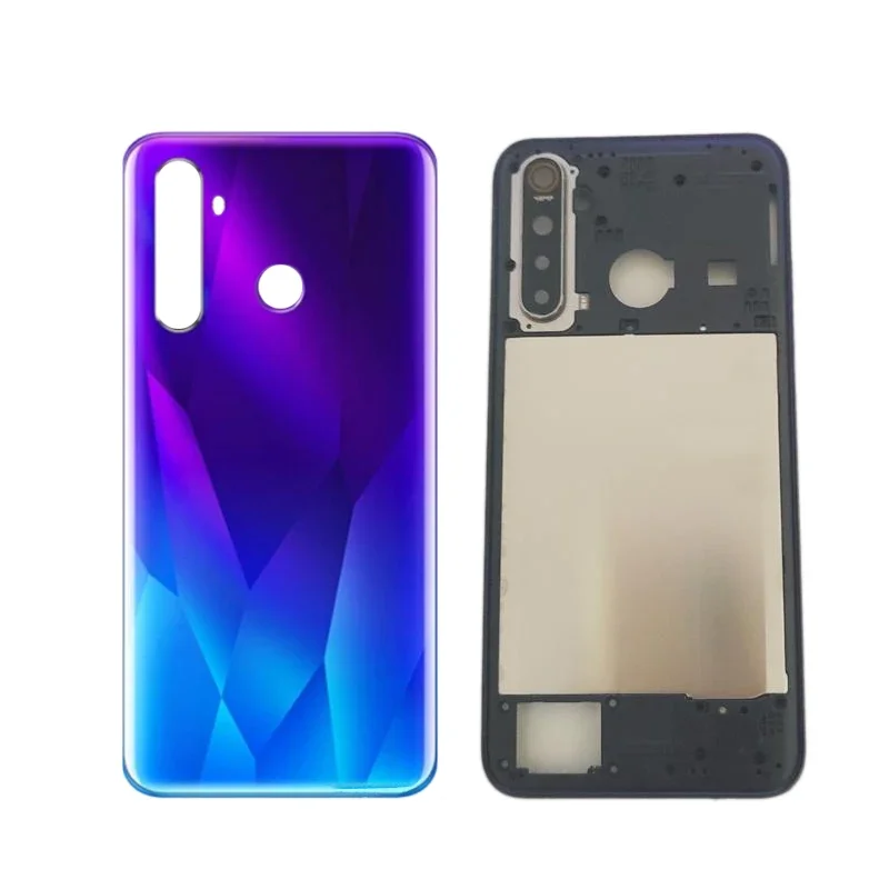 Housing For OPPO Realme 5 Pro RMX1971 RMX1973 Back Battery Cover Rear Door Case with Middle Frame Camera lens