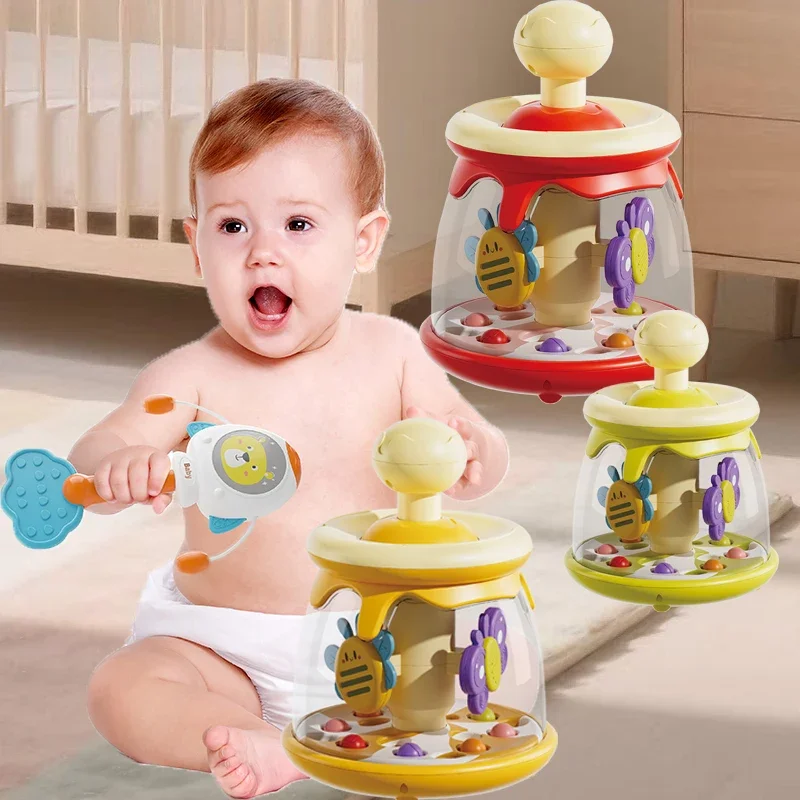 Baby Education Pressing Pressing Rotating with Insect&balls,hand Coordination, Soothing Toys for Kids Christmas Gift