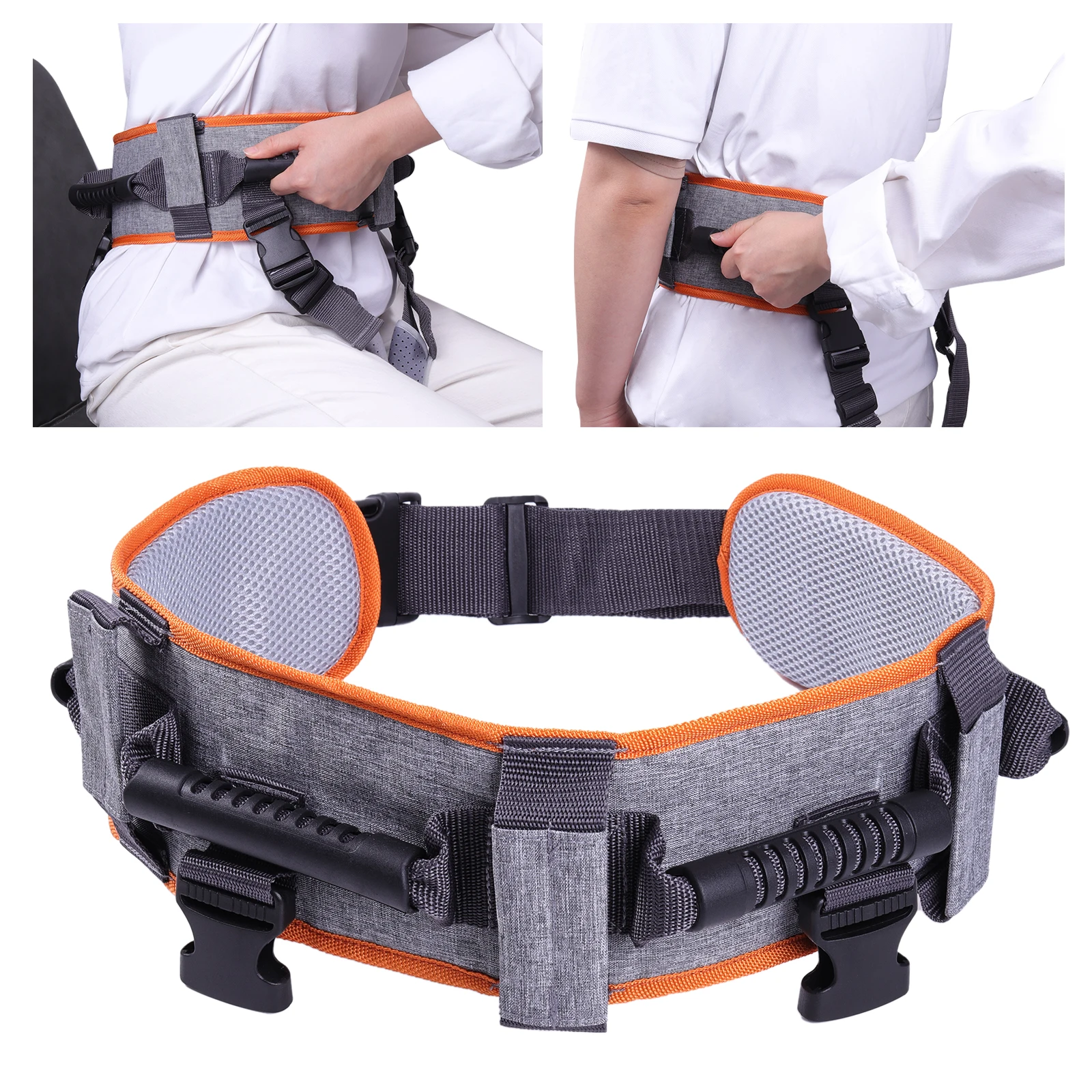 Gait Belts Transfer Belts for Seniors with 7 Handles and Detachable Leg Straps，Gate Belt for Elderly Lift Belts