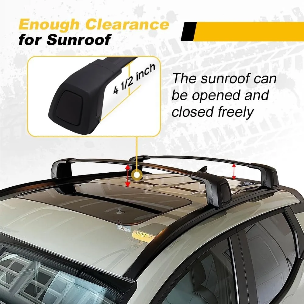 قضبان سقف عالمية قابلة للقفل لسيارة Hyundai Santa Cruz SE SEL Premium Limited موديلات 2022-2025، مناسبة لحامل الأمتعة I