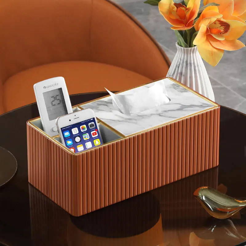 Tissue Box, Living Room Paper Drawer, Desktop Multifunctional Remote Control Storage Box