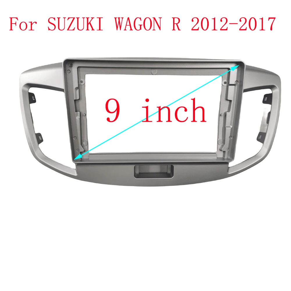 NAVI 2 DIN 9 Inch Car Frame Fascia Adapter For SUZUKI WAGON R 2012-2017 Android Radio Dash Fitting Panel Kit Radio Dashboard