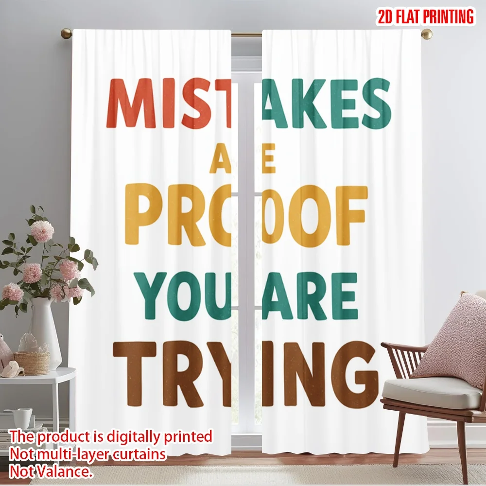 

2pcs 2D flat printing Drapes Mistakes Proof You Trying Polyester Fabric Without Electricity Birthday Party Perfect for Parties