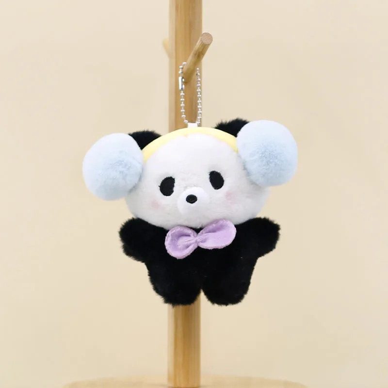 Ours en peluche mignon orné d'un panda, écouteur, peluche, lapin, porte-clés, bijoux de couple, cadeau de décoration, marée rouge Internet