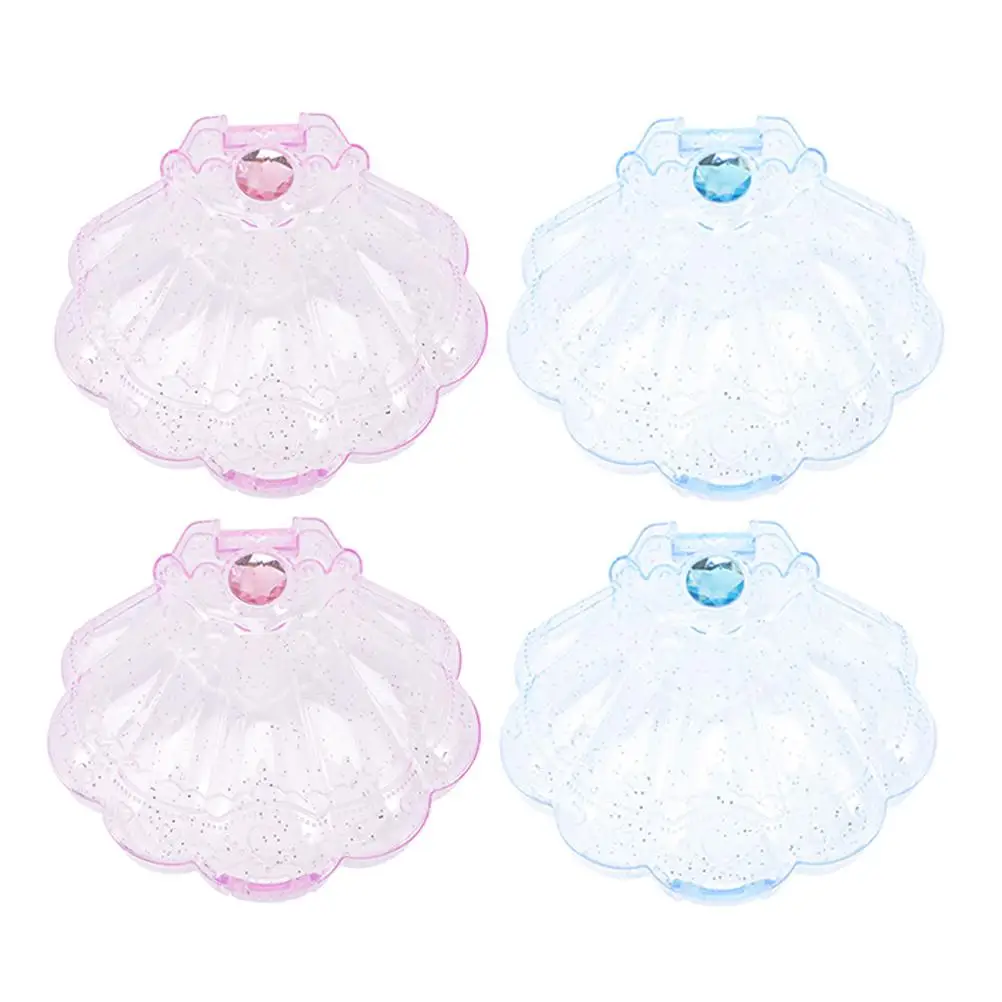 Children's 4 Pcs Bamboo Storage Box Clear Case Durable Material Storage Seashell Boxes Candy Container Small