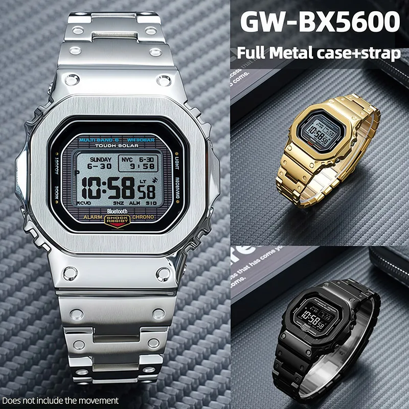 For Casio G-shock 3578 GW-BX5600 Modification Stainless Steel Case & strap Full Metal bezel band Upgrade kit | Silver/Black/Gold