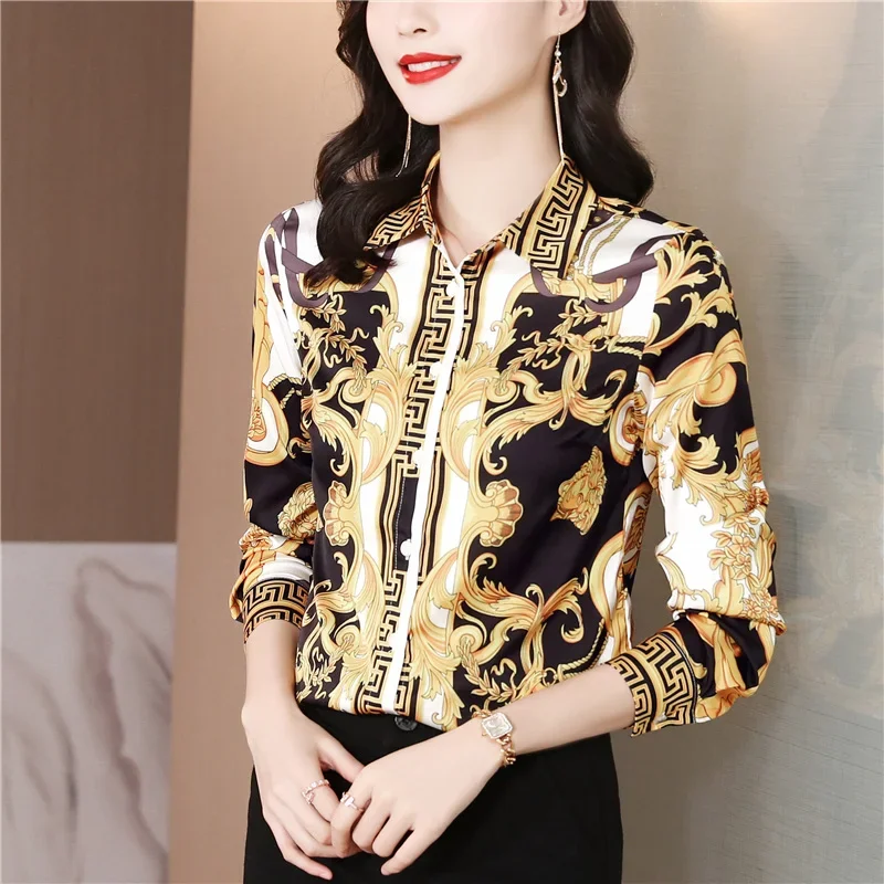 Stylish Women's Blouse for a Chic Look Fashion printing Women's shirts 2024 Spring Summer tops blusa mujer