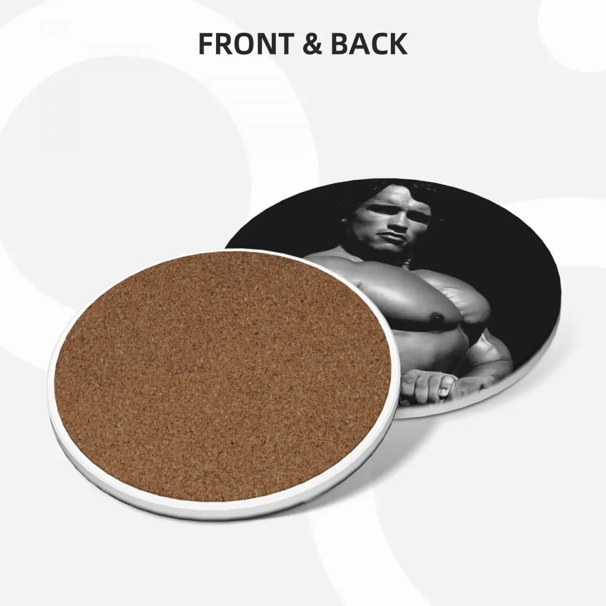 Arnold Schwarzenegger BodyBuilding Ceramic Coasters (Set of 4) funny customized tile cute set Coasters