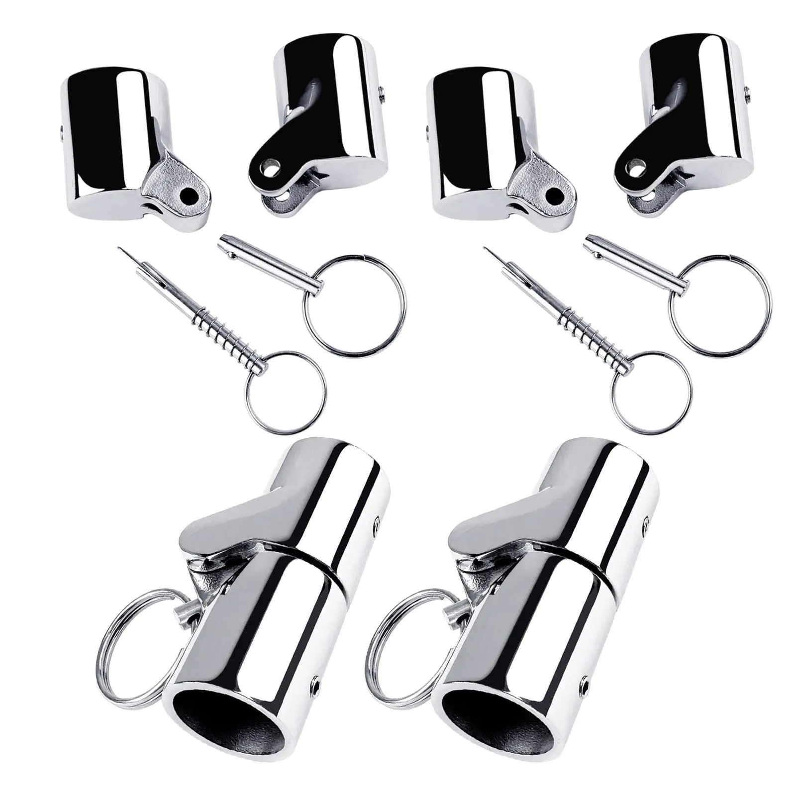 Boat Handrail Fitting Handrail Fitting Connector Bimini Tops Stainless Steel Boat Deck Hinge Mount for Yacht Marine Boat