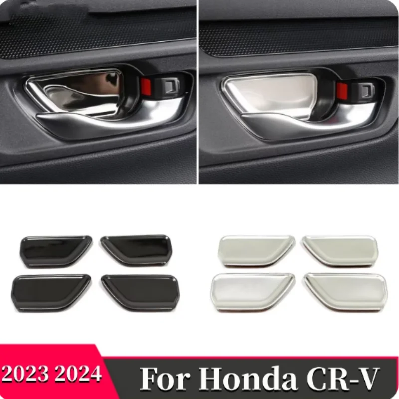 Car Inner Door Handle Bowl Cover Trim decorative stainless steel sequins modification Accessories For Honda CRV CR-V 2023 2024