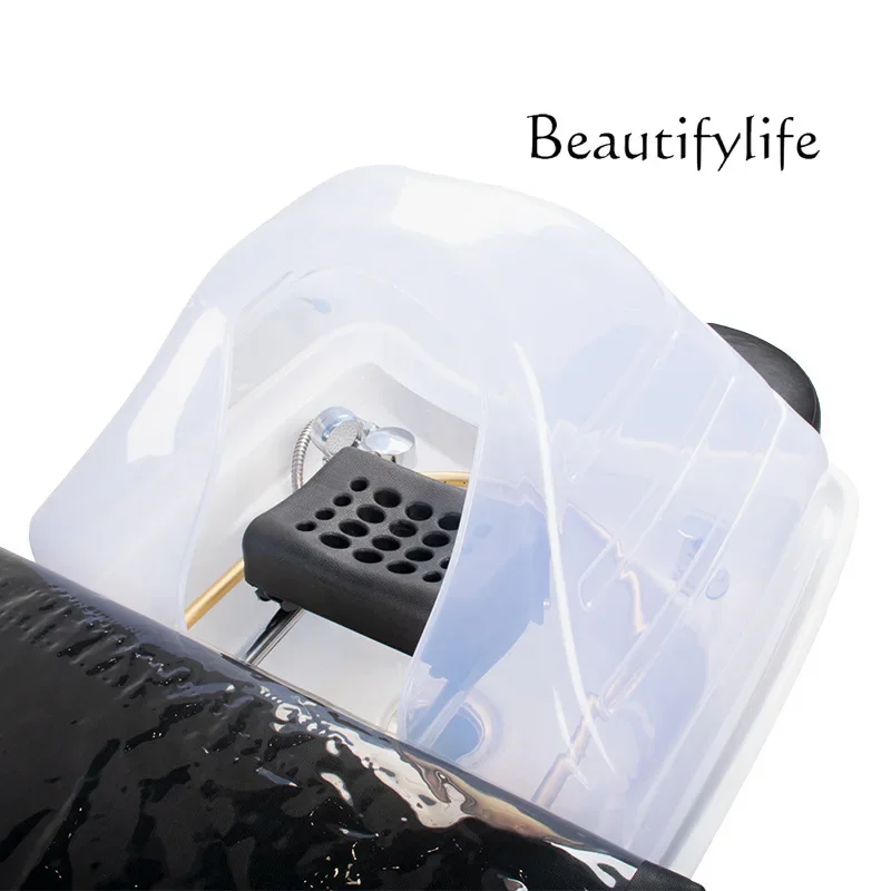 سرير شامبو من QBarber Shop، سرير شامبو شبه مستلق، سرير سبا، متجر تجميل للشعر، سرير دافق خاص