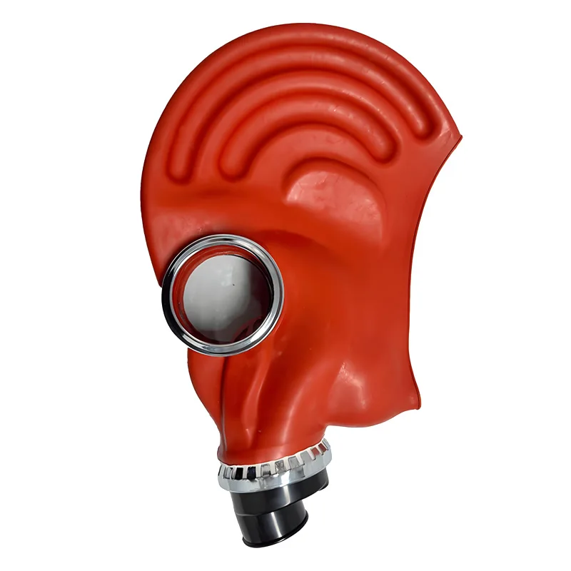 Nieuw rood zwart gasmasker met volledig hoofd, ademhalingsapparaat, natuurlijk rubber, spookmasker, chemisch masker voor schilderen, spuitpesticide, Halloween