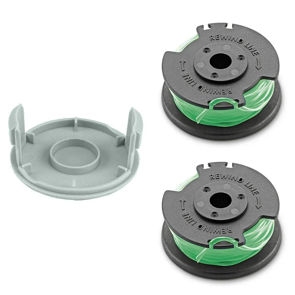 3Pcs Grass Trimmer Spool Line Spool Cover Cap Set For Karcher 2.444-015.0 For LTR 36 Battery Strimmer Spools Replacement