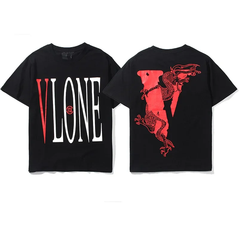 2025 VLONE FOG Big V China Dragon limited clearly the same fashion brand T-shirt comfortable loose cotton short sleeve T-shirt